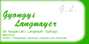 gyongyi langmayer business card
